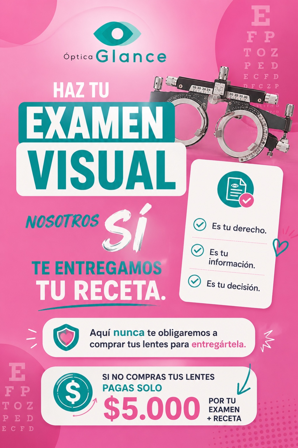 Evaluación visual con entrega de receta